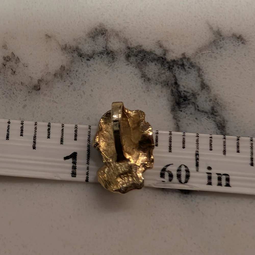 14k Gold Nugget Pendant - Picture 6 of 7